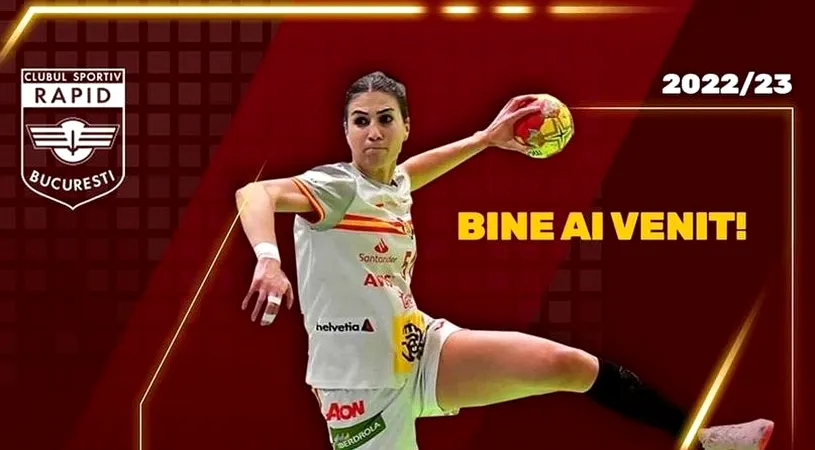 Încă o jucătoare din naționala Spaniei a semnat cu Rapid! Liderul din campionatul intern la handbal feminin continuă să transfere la foc automat