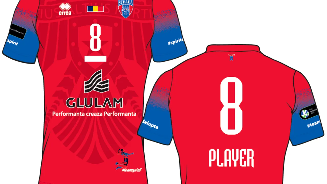 CSA Steaua, gafă gramaticală chiar pe tricourile de joc! Ce greșeală au făcut roș-albaștrii | FOTO