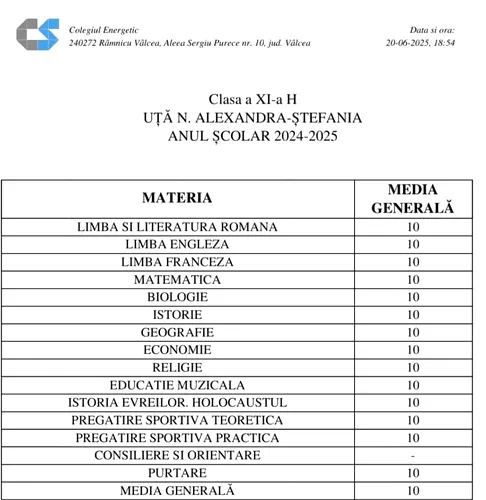 Exemplu pentru Rom&acirc;nia! Media general&#259; 10 pentru &#350;tefania U&#539;&#259;, noua senza&#539;ie a atletismului rom&acirc;nesc