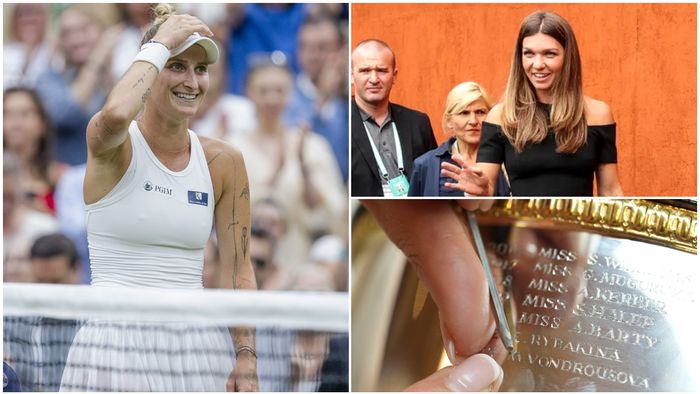 Reacția Simonei Halep când a văzut că Marketa Vondrousova, „coșmarul" ei din circuitul WTA, s-a încoronat campioană la Wimbledon! Românca, impresionată de performanța cehoaicei | FOTO