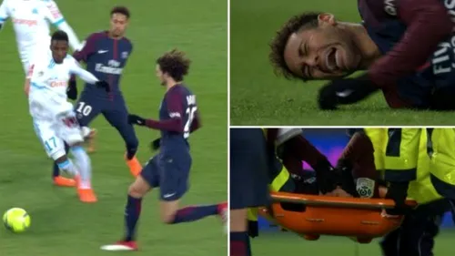 Seară în alb și negru pe Parc des Princes! PSG s-a distrat cu Marseille, dar la Paris s-a apăsat butonul de panică: Neymar s-a accidentat și a ieșit în lacrimi de pe teren. VIDEO | Momentul în care glezna cedează și apare teama pentru returul cu Real