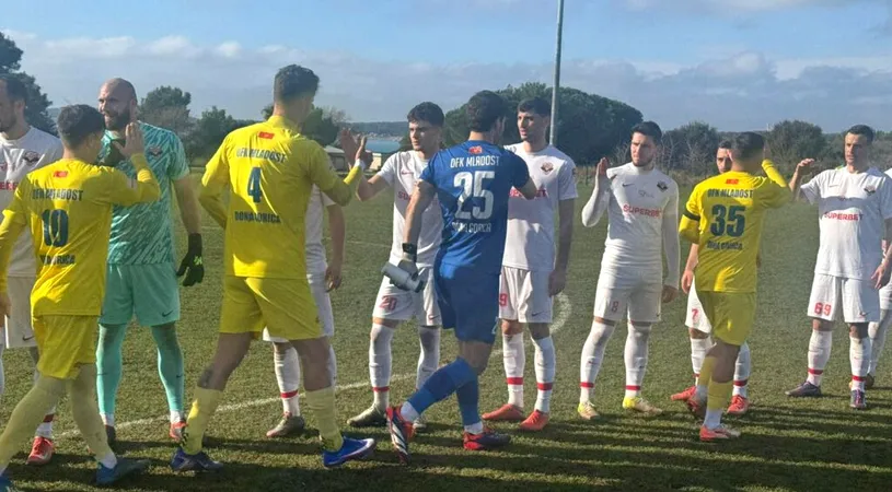 Amicalul disputat de AFC Câmpulung Muscel cu OFK Mladost DG, întrerupt din cauza durităților. Echipa din Liga 2, încă un eșec cu multe goluri primite
