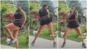 Doar ea putea face asta! Românca rebelă din WTA, dans „nebun" în curtea casei, îmbrăcată în echipament de tenis: „S-a speriat câinele" | VIDEO