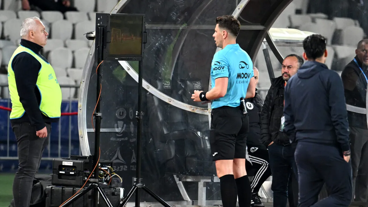 Greșeala care s-a comis în camera VAR, la U Cluj – FCSB. Vassaras: „VAR nu intervine când nu există o dovadă clară”. SPECIAL