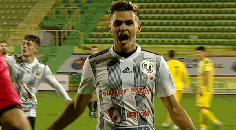 Alexandru Negrean a decis cu un super-gol meciul CS Mioveni - ”U” Cluj. Mijlocașul de 19 ani, după prima sa reușită în Liga 2: ”Avem condiții, avem lot, avem tot ce vrem și nu avem nicio scuză dacă nu promovăm”