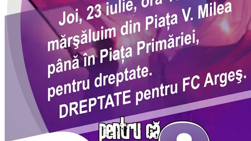 Fanii lui FC Argeș fac miting!