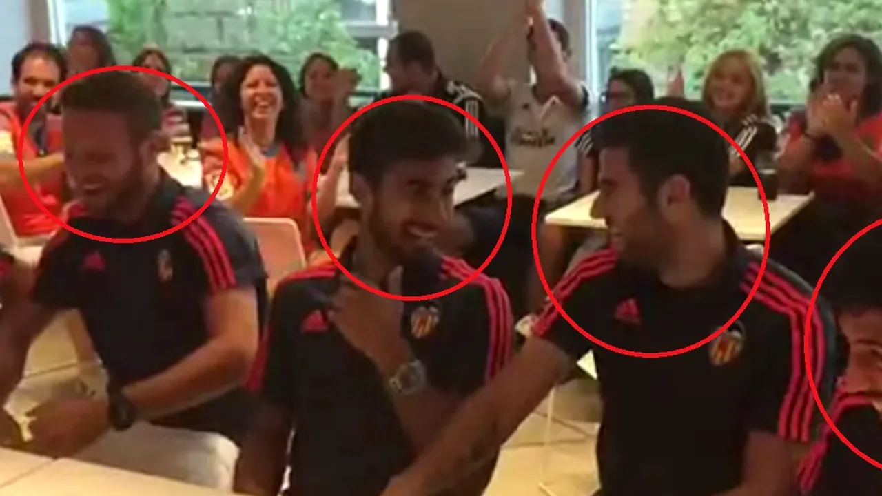Asta înseamnă să ai noroc la tragerea la sorți! VIDEO EPIC Cum au reacționat jucătorii Valenciei când au văzut în ce grupă au picat