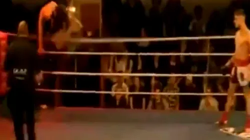 Cel mai bizar KO! VIDEO – Un luptător a luat-o razna după ce a primit un picior în falcă
