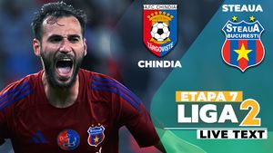 Chindia câștigă entuziasmant cu Steaua, după o primă repriză dominată autoritar. Echipa lui Oprița o ia la vale în clasamentul Ligii 2