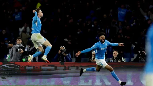 Imagini fabuloase cu bucuria nebună de la Napoli, când echipa lui Conte a marcat golul care i-a adus titlul în Serie A