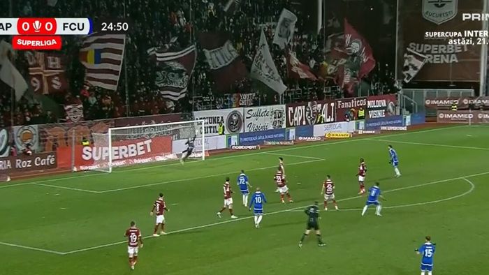 Gol de La Liga primit de Horațiu Moldovan în Rapid - FC U Craiova! Execuție fabuloasă a lui Dragoș Albu. VIDEO