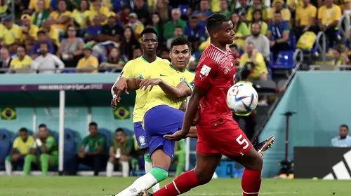 Brazilia – Elveția 1-0, în Grupa G de la Campionatul Mondial din Qatar. Casemiro își califică echipa în optimile de finală!
