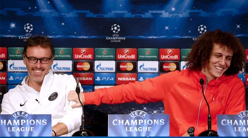 Genial. David Luiz a fost întrebat cine e mai bun: Blanc sau Mourinho. Toată sala a izbucnit în râs când a auzit răspunsul