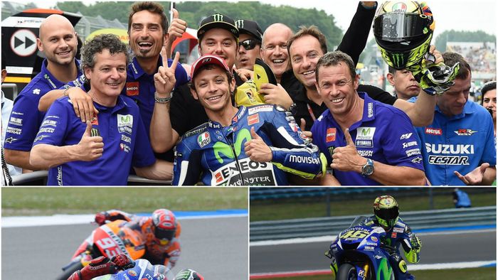 Valentino Rossi câștigă cursa MotoGP de la Assen după o luptă cu Marc Marquez. Cei doi s-au lovit în ultimul viraj, iar victoria îl menține pe Rossi lider la general