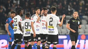 Universitatea Cluj - FCSB 2-1, în etapa a 16-a din Superliga. Înfrângere rușinoasă pentru elevii lui Nicolae Dică! Ardelenii au jucat în inferioritate numerică aproape 40 de minute