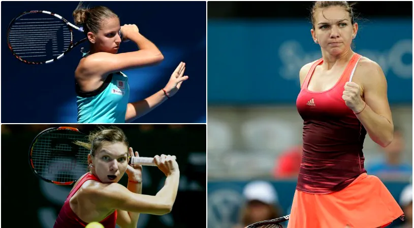 Halep prinde viteză! Simona, în semifinalele turneului de la Sydney, după o victorie în două seturi cu Pliskova! Urmează Kuznetsova