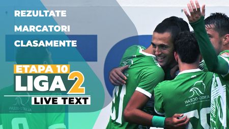 Etapa 10 Liga 2 | Cascadă de goluri, cu 40 de reușite în cele nouă meciuri disputate sâmbătă. Steaua câștigă spectaculos, FC Voluntari, Concordia și Chindia fac pași greșiți. Corvinul se detașează