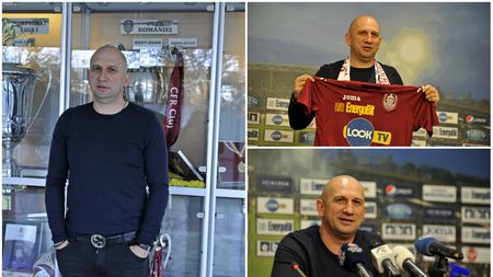 FOTO EXCLUSIV - Miriuță în fața vitrinei cu trofee a CFR-ului: "La anul iau titlul!"