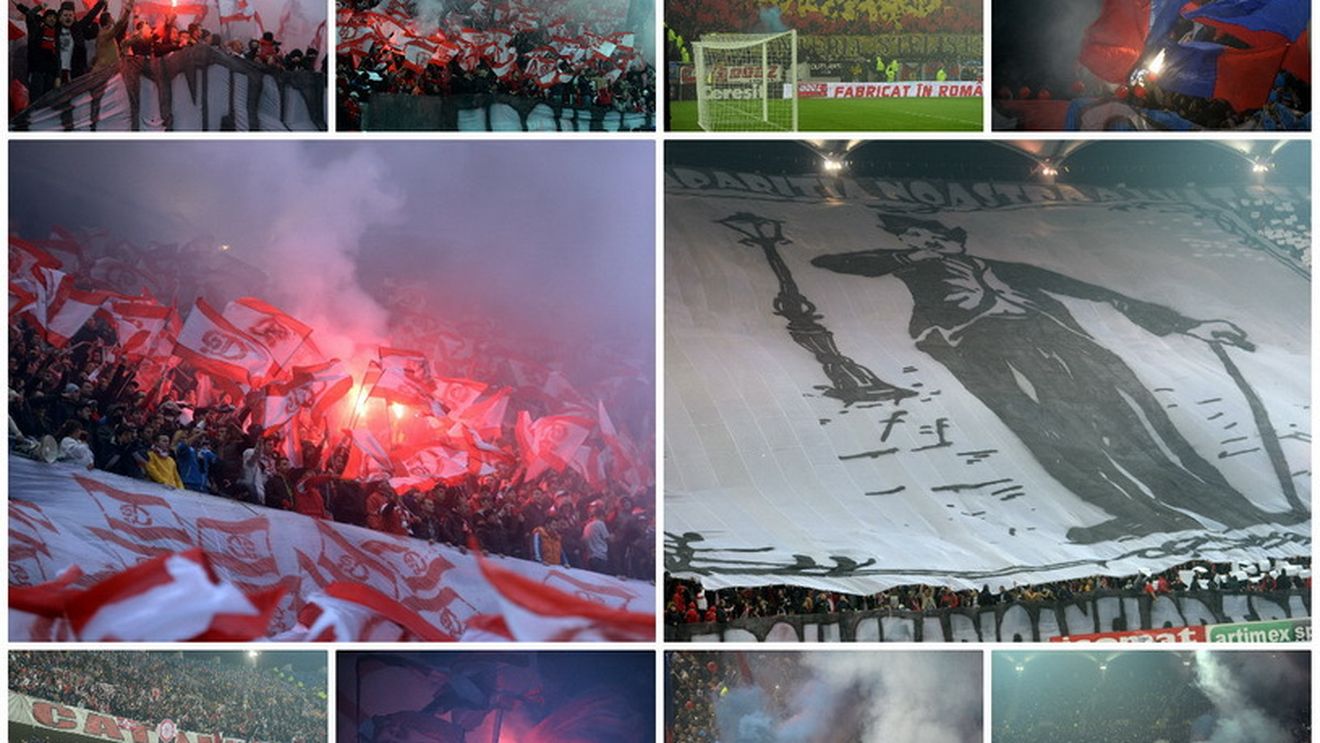 FOTO&VIDEO | Spectacol în tribune la Steaua - Dinamo: "Filmul mut prin apariția noastră a luat sfârșit..." Cum s-au pregătit pentru derby cele două galerii