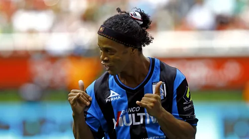 VIDEO | A intrat în minutul 84 al partidei și a făcut spectacol. Ronaldinho, la prima dublă în Mexic