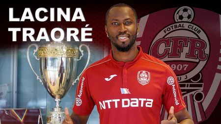 OFICIAL! FOTO | Lacina Traore a semnat cu CFR Cluj. Atac letal pentru campioana României