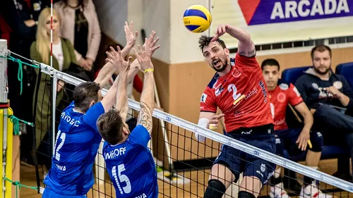 Volei masculin: Arcada Galați, victorie dramatică după ce a salvat cinci mingi de meci! Care e traseul echipei de la malul Dunării în Europa