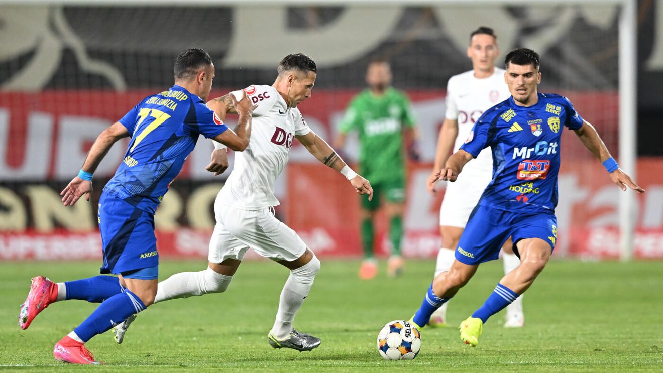 CFR Cluj - Unirea Slobozia 2-1, în etapa 1 din Superliga. Echipa lui Dan Petrescu obține o victorie chinuită, în minutul 90+7