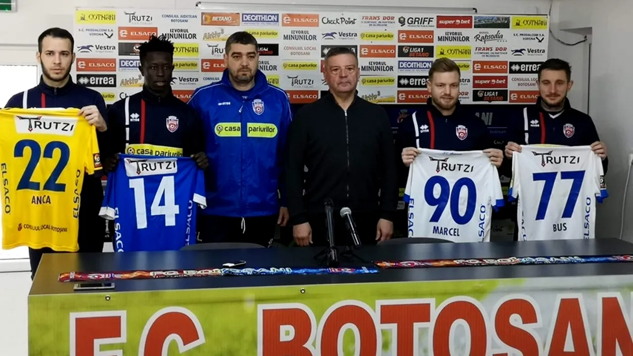 FOTO | 4 nume noi la FC Botoșani. Echipa lui Liviu Ciobotariu are ambiții mari pentru finalul sezonului