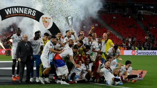 Sevilla – AS Roma, <i class='ep-highlight'>1</i>–<i class='ep-highlight'>1</i> (4-<i class='ep-highlight'>1</i> d.l.d.), finala Europa League! Sevilla câștigă trofeul la capătul unei partide absolut spectaculoase și își asigură locul în <i class='ep-highlight'>Liga</i> Campionilor pentru sezonul viitor. FOTO de pe stadionul din Budapesta