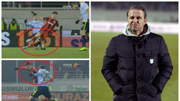 S-a supărat Reghe degeaba? Astra a cerut eliminarea lui Piovaccari în minutul 21, la două faze în care Kovacs a judecat pro-Steaua