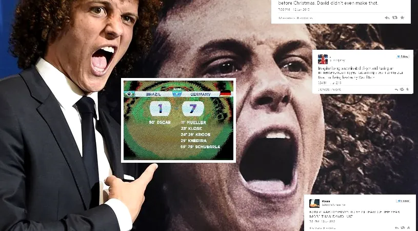 Zece reacții tragicomice după desemnarea brazilianului David Luiz în cea mai bună echipă a anului 2014. 
