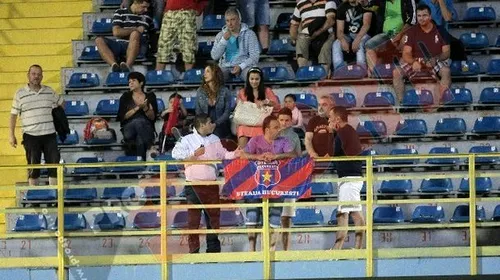 Steaua, părăsită de fani!** Doar 2.500 de suporteri au susținut echipa la meciul cu Târgu Mureș