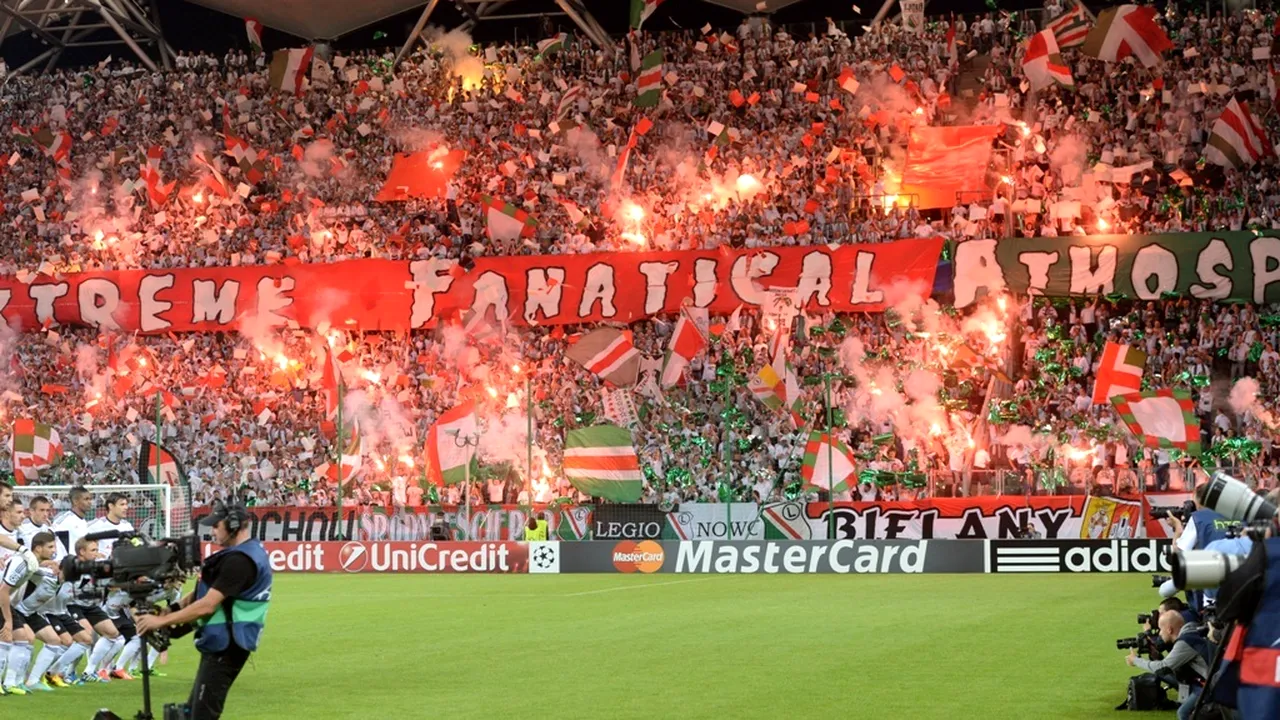 16 suporteri ai echipei Legia Varșovia au fost arestați la Roma