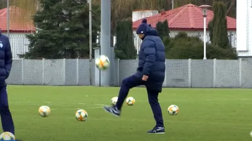 Mircea Lucescu a făcut senzație la antrenamentul lui Dinamo Kiev! Jonglerii ca în tinerețe | VIDEO