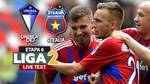 Steaua suferă primul eșec în Liga 2, la Dej. Unirea a profitat că Bărbulescu și-a lăsat echipa în inferioritate și a întors rezultatul