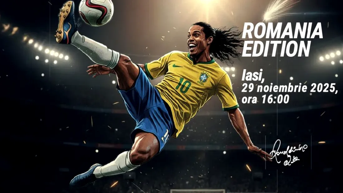 Demonstrativul de lux de la Iași, în pericol! Echipa ”România Legends” s-a retras oficial din evenimentul ”Ronaldinho & Friends”