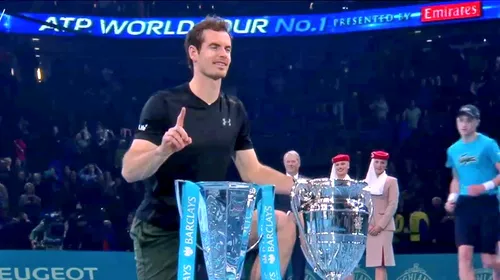 Murray a triumfat pentru prima dată la Turneul Campionilor: 6-3, 6-4 cu Djokovic! Andy încheie anul pe locul 1 ATP, după o finală fără istoric