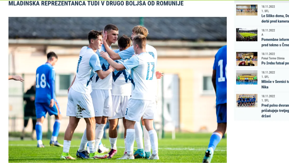 România U19 a pierdut și al doilea amical contra Sloveniei. Pelici a început cu 9 jucători din Liga 2 în primul ”11”