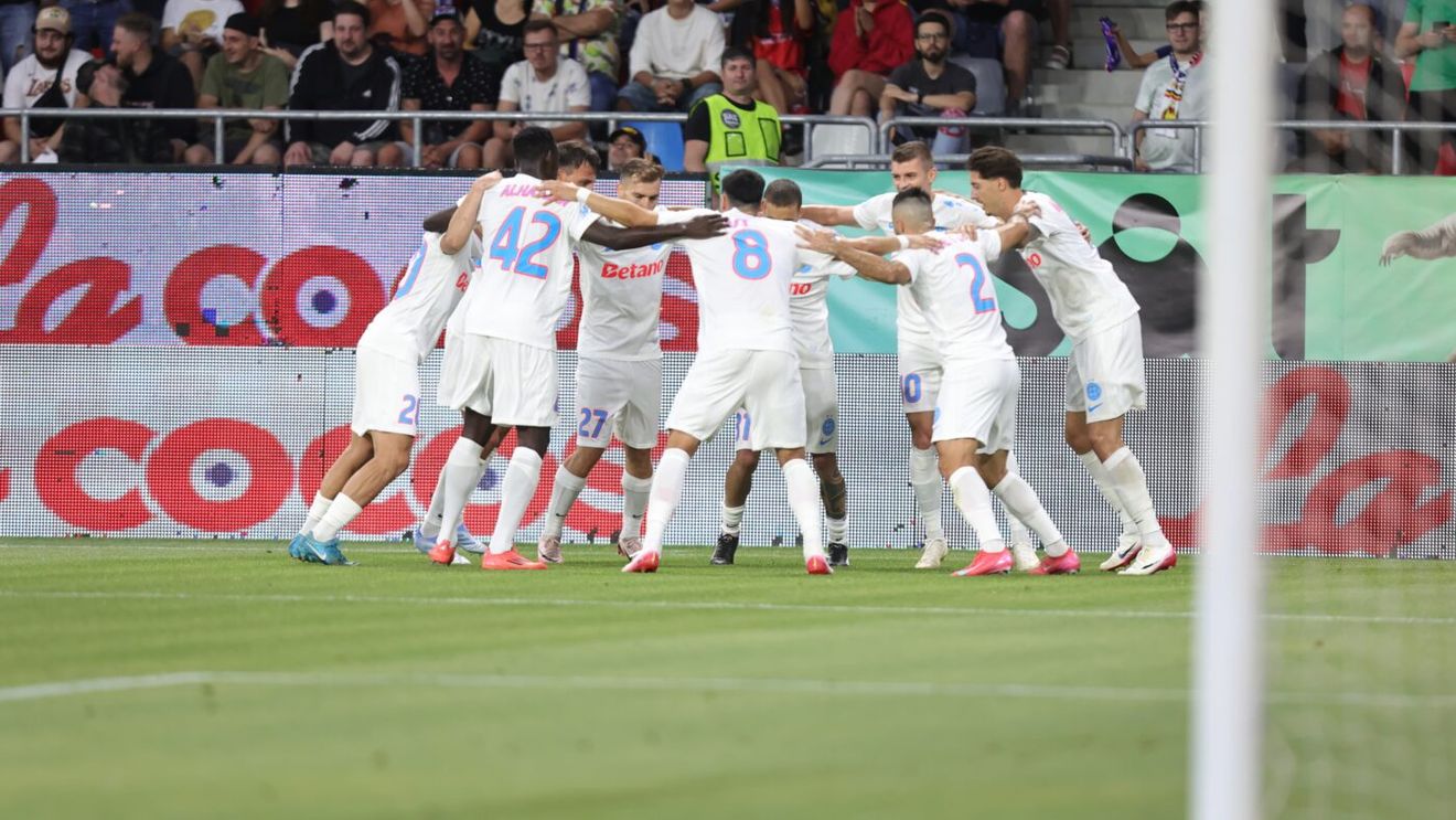 Golul lui David Miculescu din FCSB - Inter Escaldes a fost anulat de VAR pentru ofsaid