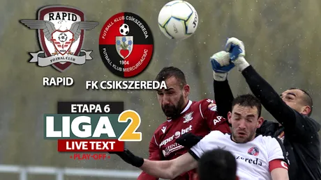 Rapid trece fără mari probleme de FK Csikszereda și se desprinde pe locul 2. Hlistei și Bălan au înscris din nou