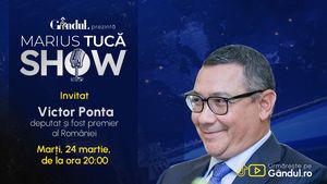 Marius Tucă Show începe marți, 24 martie, de la ora 20.00, live pe Gândul. Invitat: Victor Ponta