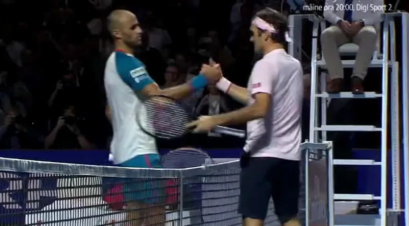 IMAGINEA ZILEI | Cum au fost surprinși Marius Copil și Roger Federer după finala de la Basel