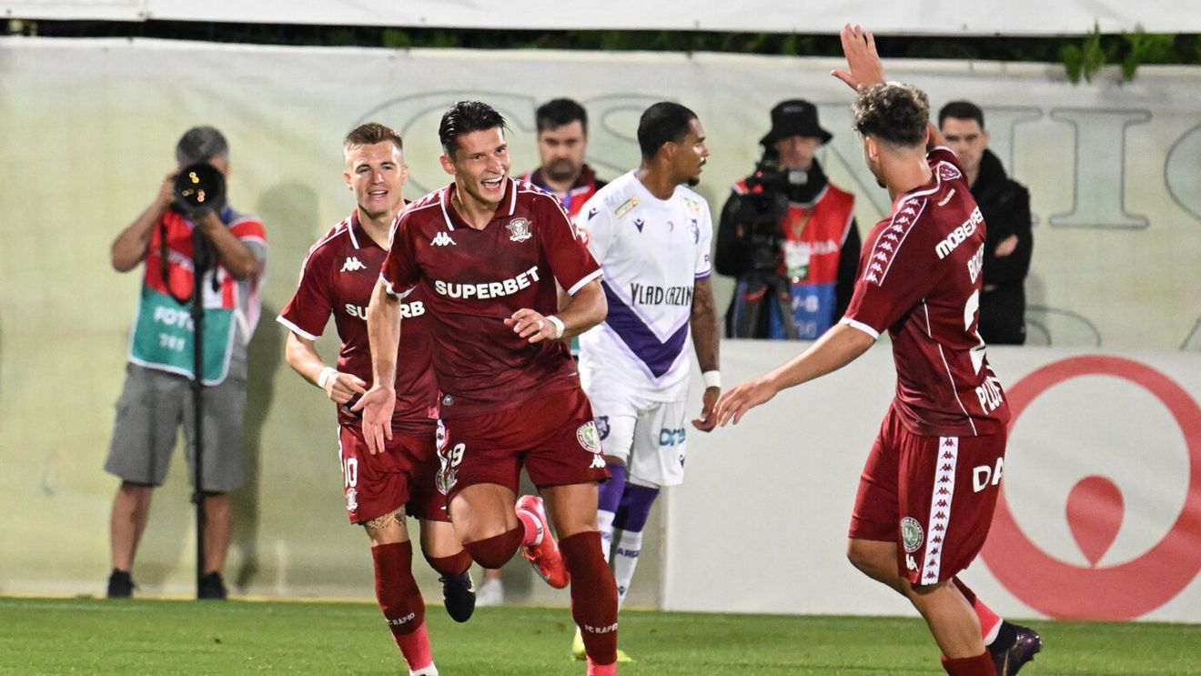 FC Argeș - Rapid București 0-2, în etapa 1 din turul Superligii. Debut cu dreptul pentru Gâlcă pe banca echipei din Giulești