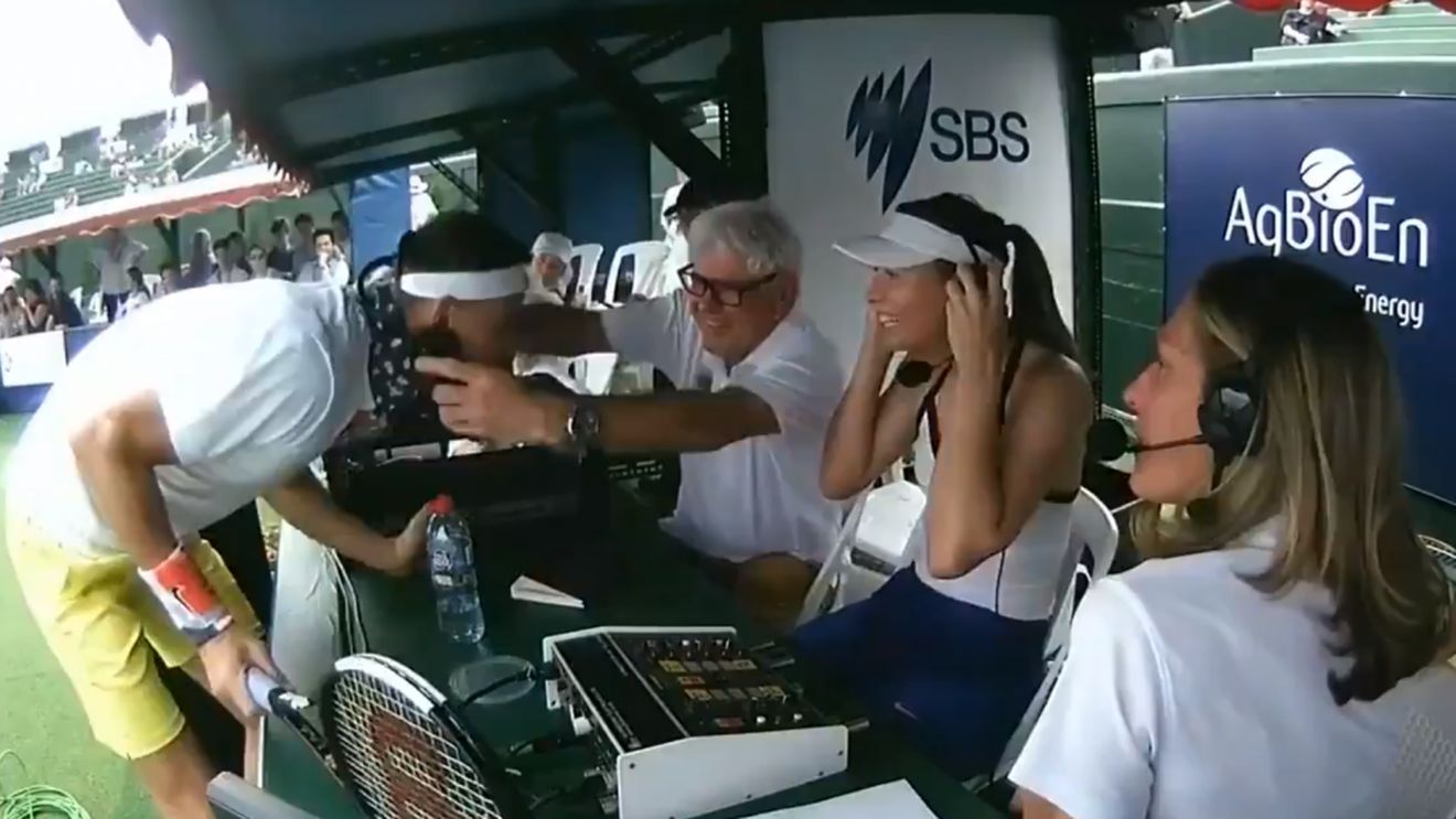 Sharapova și Dimitrov, moment amuzant după ce în trecut au format un cuplu. ”Care-i treaba cu șortul galben?” | VIDEO