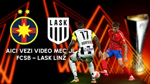 ProSport transmite LIVE VIDEO meciul FCSB – LASK Linz, de la ora 21:30, în parteneriat cu România TV. Poți vedea partida online pe site-ul nostru