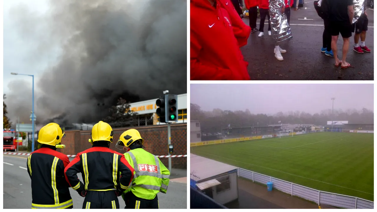 Meci de fotbal amânat în Anglia după ce oaspeții s-au trezit cu hotelul în flăcări