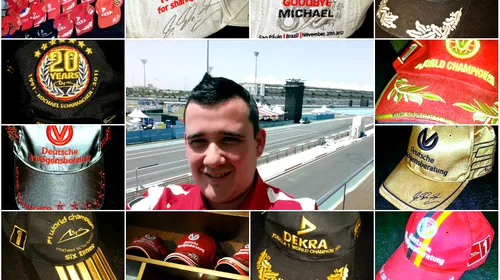 VIDEO | Are o colecție de 71 de „Schumi Caps” și este cel mai mare fan român al lui Schumacher. Timișoreanul Alex Dozsa l-a urmărit pe septuplul campion mondial de la primele sale apariții