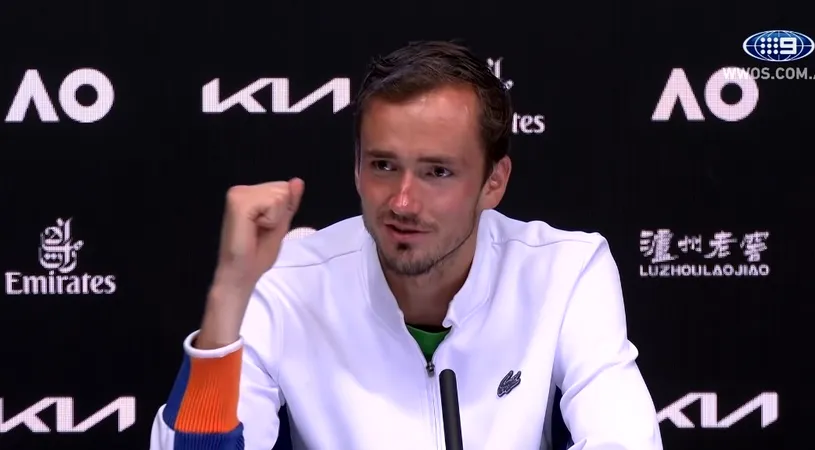 Scandal uriaș după finala Australian Open! Daniil Medvedev a răbufnit la conferința de presă și îi acuză de „rusofobie