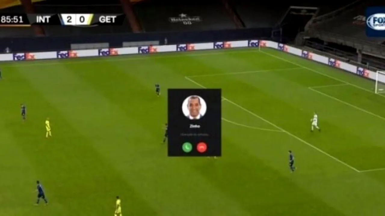 Fabulos! Ce a putut să apară pe ecranele televizoarelor în timpul partidei Inter Milano - Getafe | VIDEO