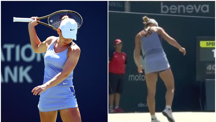 Simona Halep, avertizată să nu mai arunce cu racheta de pământ la Toronto: „Calmează-te!" Jurnaliștii de la ESPN au luat-o în vizor pe româncă înaintea finalei